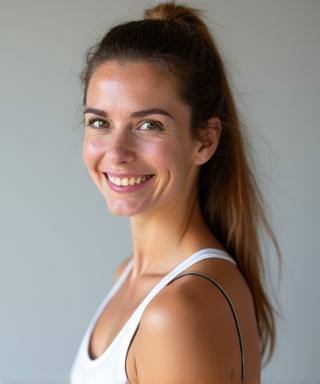 Portrait professionnel de Chloé Martin, professeur de yoga.
